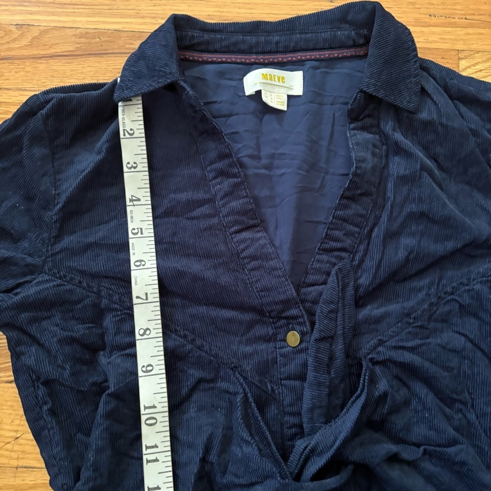 Anthropologie Navy Blue Shirt Dress - Picture 5 of 9